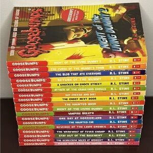 Goosebumps Books Lot Of 18 Scholastic UK Edition Paperbacks R.L. Stine Rare 2015